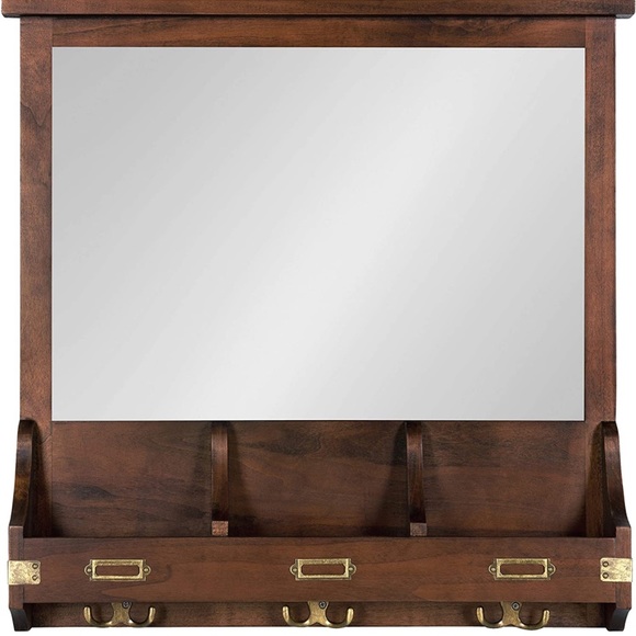 COPY - New! Decorative wood organizer with mirror - Picture 3 of 6
